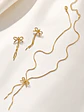 Conjunto dorado moño estilizado - Miniatura 1