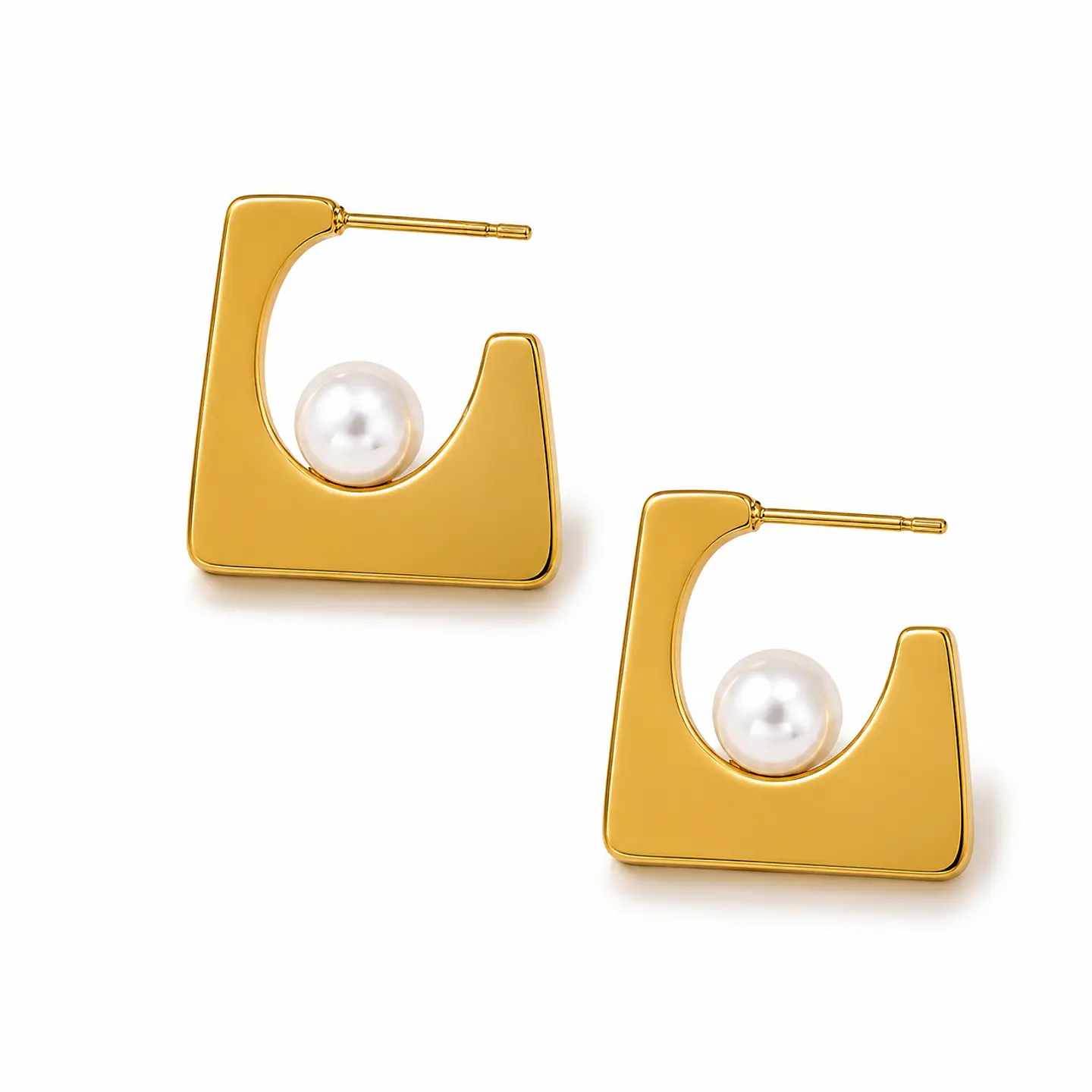 Conjunto perla cuadrada geométrica 4