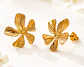 Conjunto dorado flor orgánica - Miniatura 3