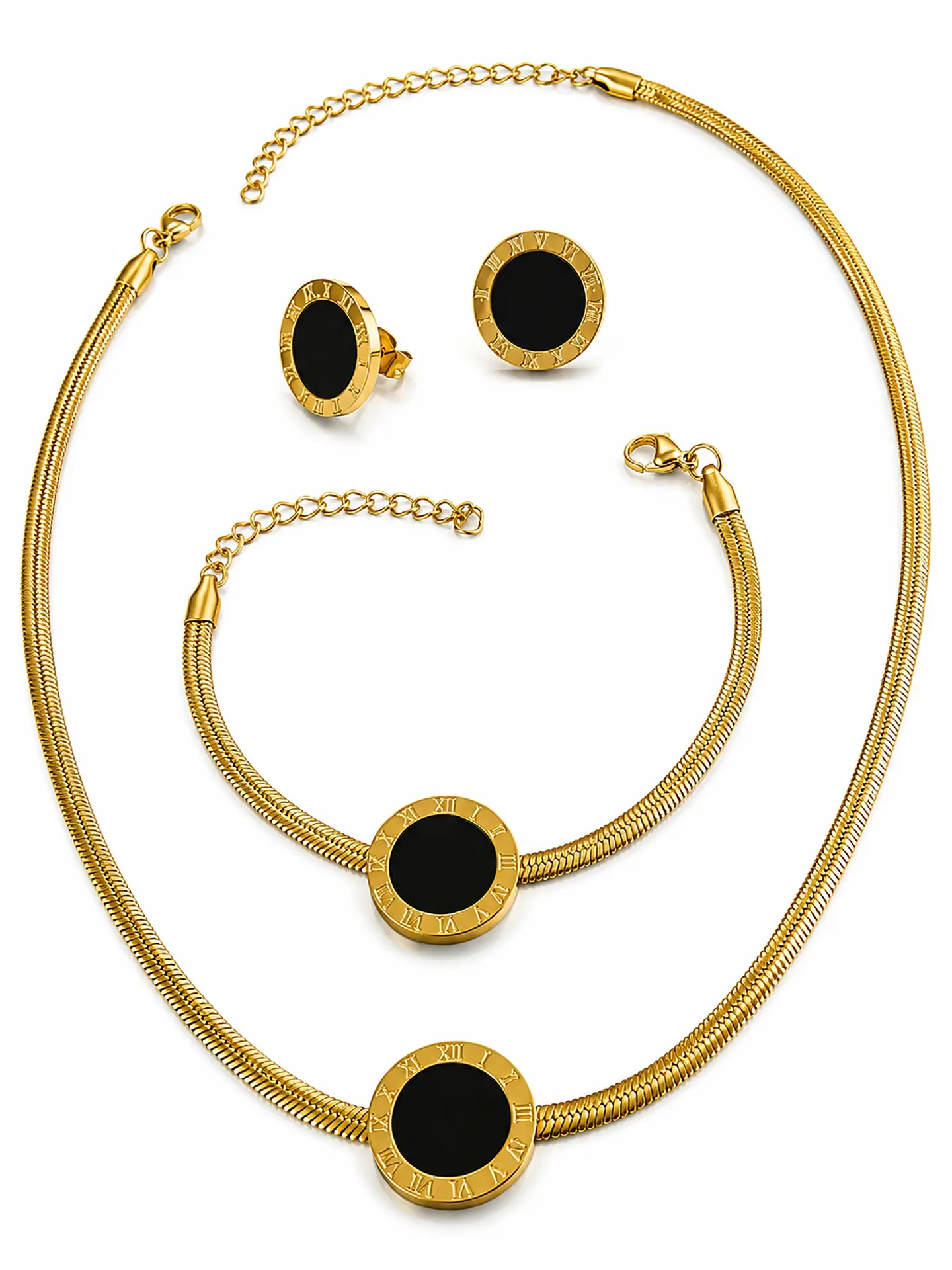 Conjunto dorado y negro tres piezas 1