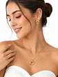 Conjunto dorado argollas concéntricas - Miniatura 3