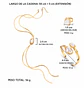 Conjunto dorado perlas barrocas estatement - Miniatura 3