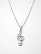 Collar plata clave de sol con circones - Miniatura 1