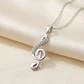 Collar plata clave de sol con circones - Miniatura 3