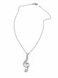 Collar plata clave de sol con circones - Miniatura 4