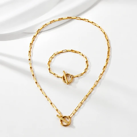 Conjunto dorado cierre T-bar industrial