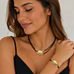Conjunto cordón negro con dije calado - Miniatura 2
