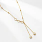 Collar dorado eslabones con esferas - Miniatura 3