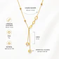 Collar dorado eslabones con esferas - Miniatura 5