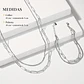 Conjunto plata cadena delicada doble tono - Miniatura 3