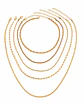 Conjunto dorado mezcla de cadenas multicapa - Miniatura 1