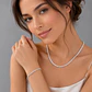 Conjunto plata tenis collar y pulsera - Miniatura 1