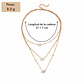 Collar doble capa gargantilla con dije - Miniatura 3