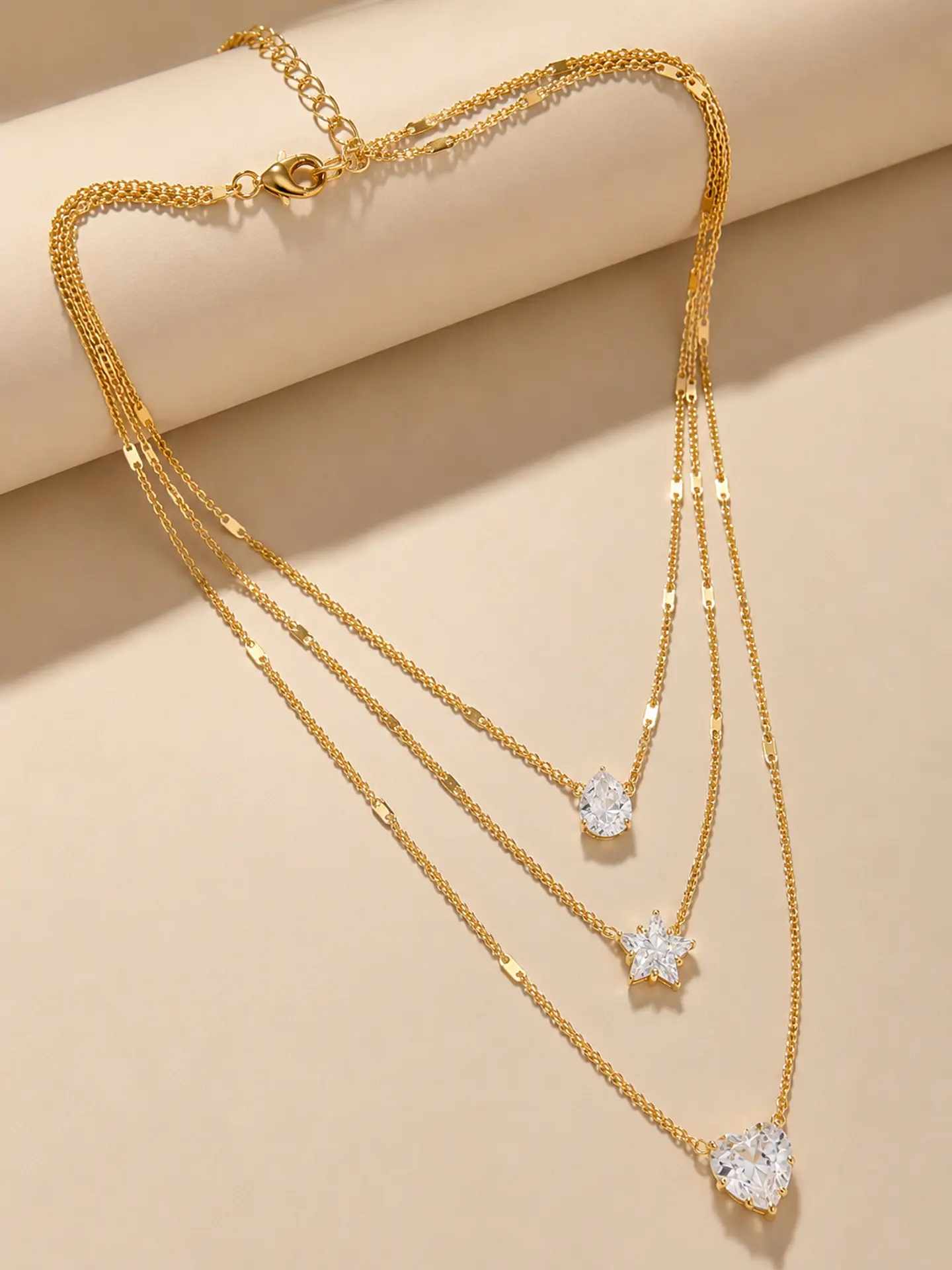 Collar doble capa gargantilla con dije 6