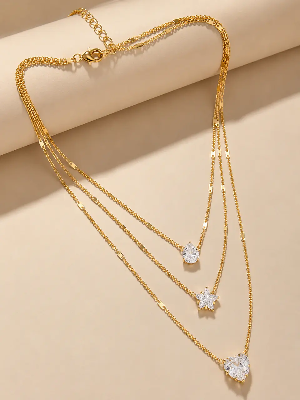 Collar doble capa gargantilla con dije 6