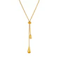 Collar lazo dorado con dijes de gota - Miniatura 1