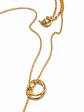 Conjunto dorado lariat con argollas - Miniatura 3