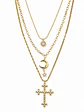 Collar dorado tres niveles celestial - Miniatura 1