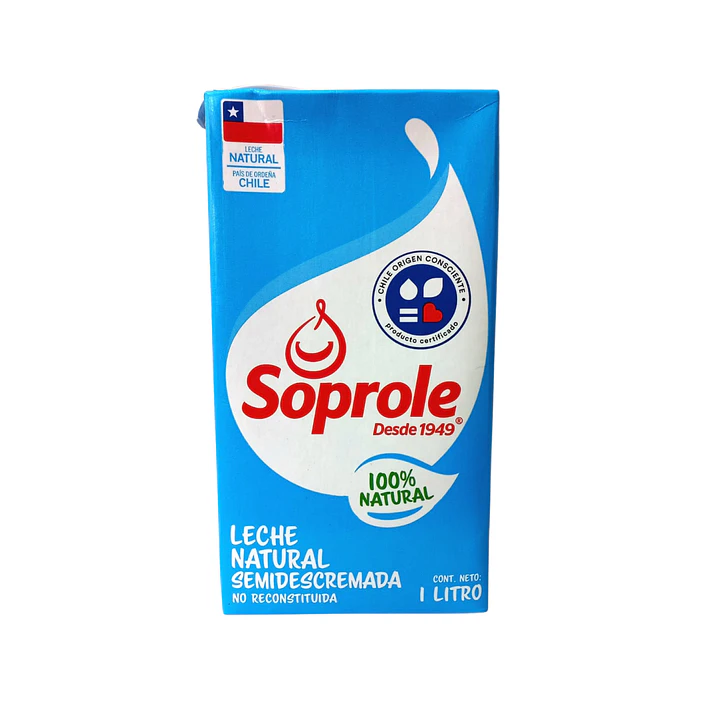 Leche soprole semi descremada 1L 1