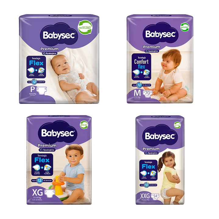 Pañal Babysec Premium Flex 1