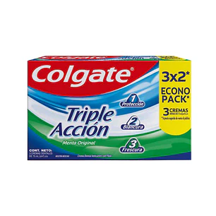 Colgate triple accion pack 3 pasta dental 