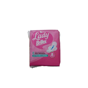 Toalla Lady Brillex diurna rosada 8 unidades