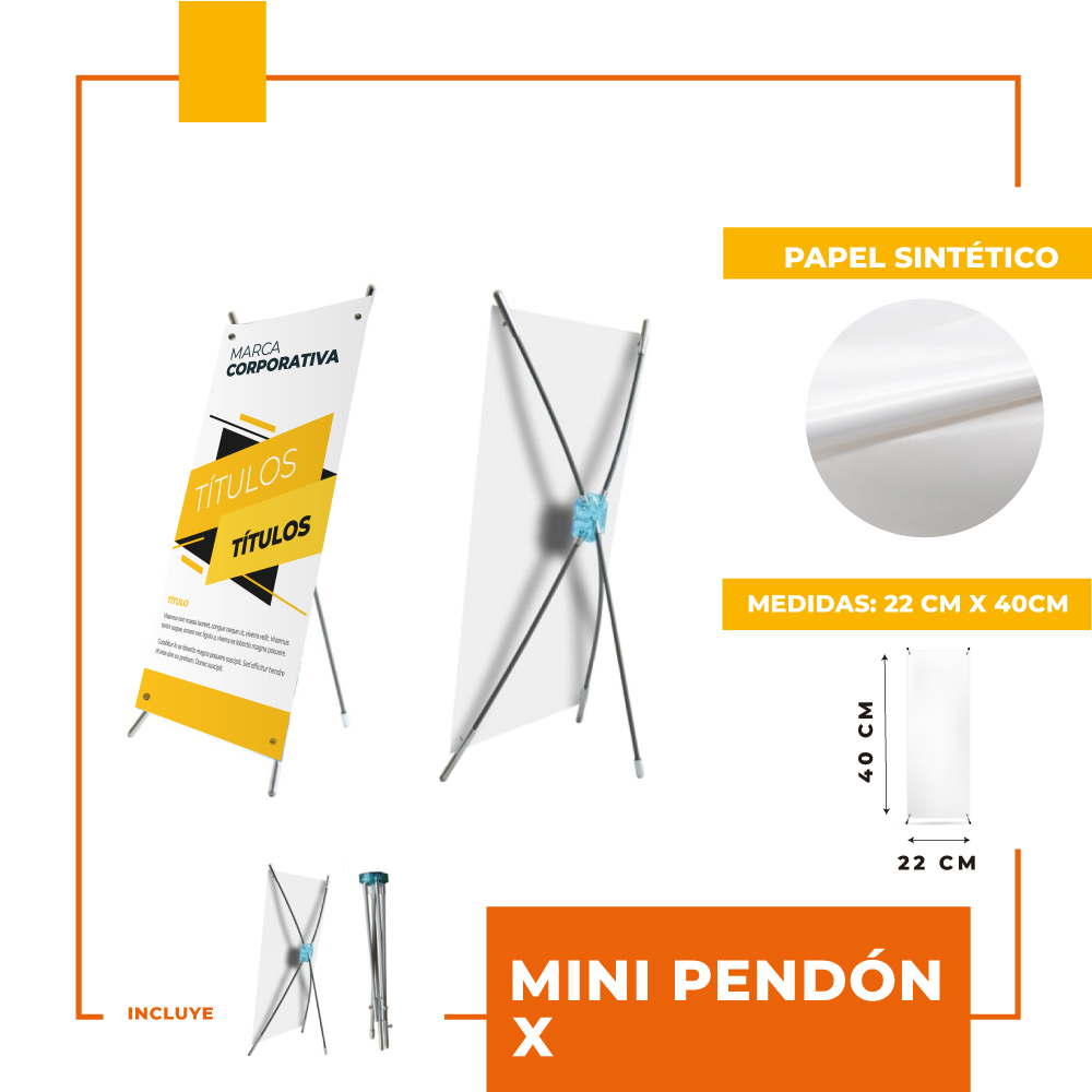 Mini Pendón Roller Formato A3 y A4