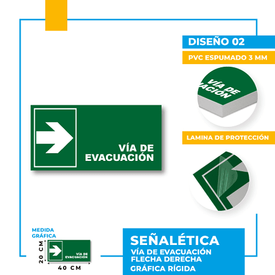 Vía de Evacuación Dirección Recta