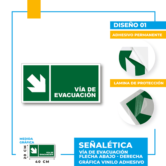 Vía de Evacuación Dirección Diagonal
