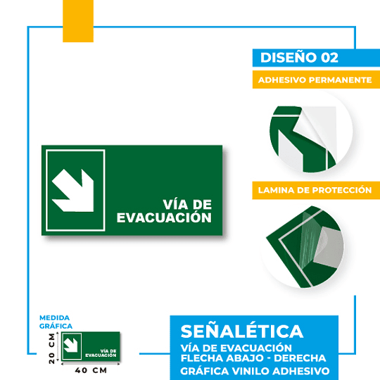 Vía de Evacuación Dirección Diagonal