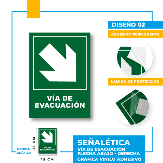 Vía de Evacuación Dirección Diagonal