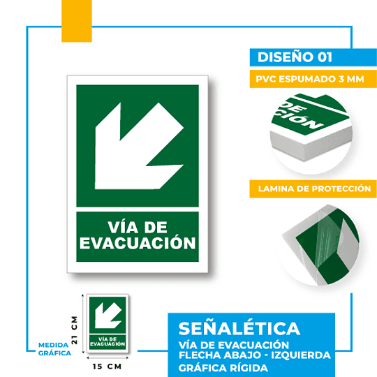 Vía de Evacuación Dirección Diagonal