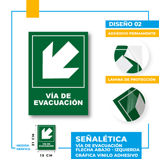 Vía de Evacuación Dirección Diagonal