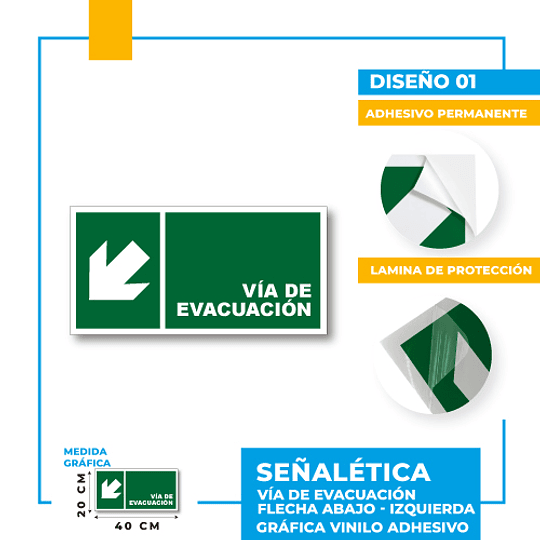 Vía de Evacuación Dirección Diagonal