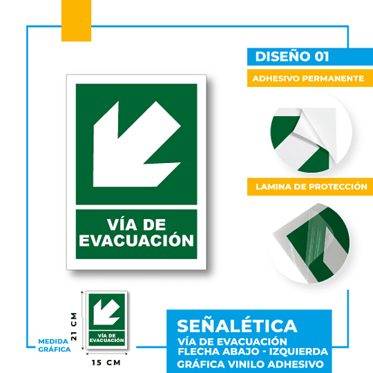 Vía de Evacuación Dirección Diagonal