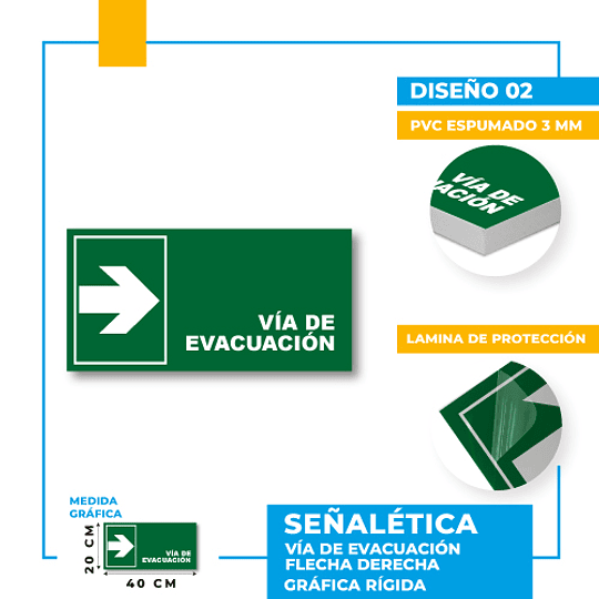 Vía de Evacuación Dirección Recta