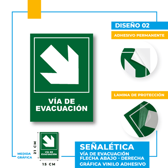 Vía de Evacuación Dirección Diagonal