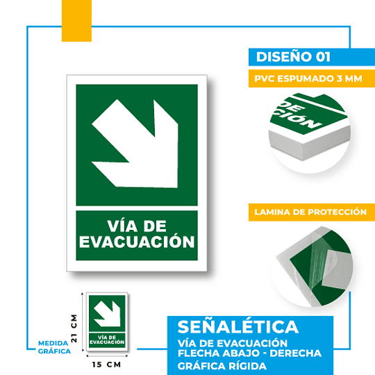 Vía de Evacuación Dirección Diagonal