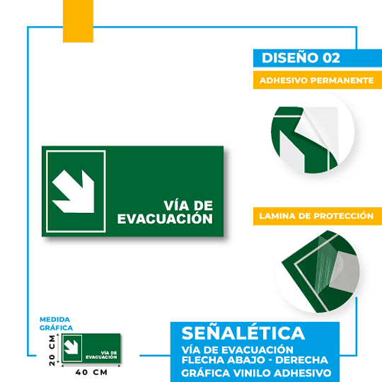 Vía de Evacuación Dirección Diagonal