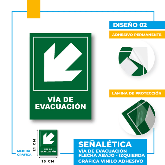 Vía de Evacuación Dirección Diagonal