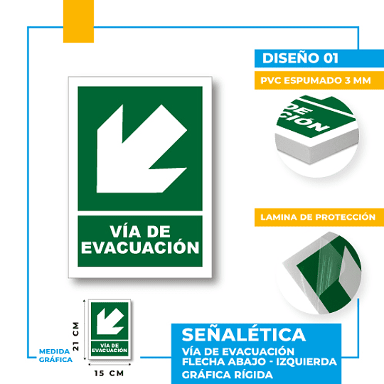 Vía de Evacuación Dirección Diagonal