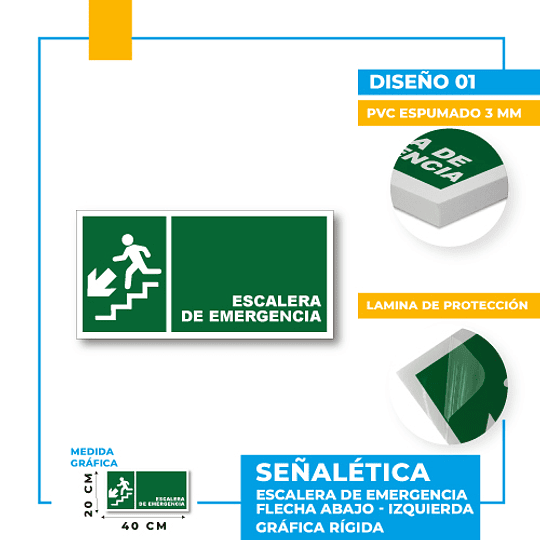 Escalera de Emergencia Dirección Diagonal
