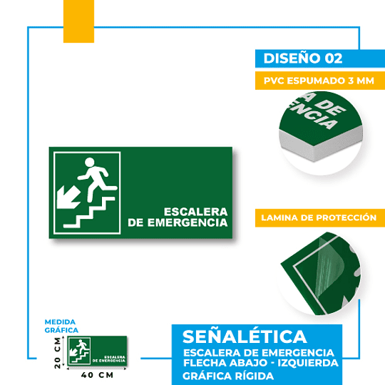 Escalera de Emergencia Dirección Diagonal