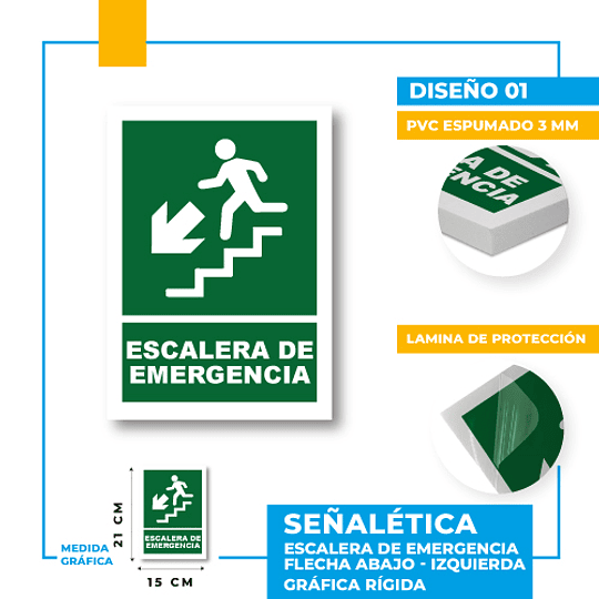 Escalera de Emergencia Dirección Diagonal