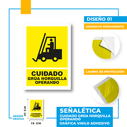 Cuidado Grúa Horquilla Operando