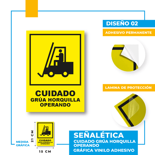 Cuidado Grúa Horquilla Operando