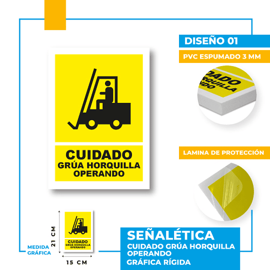 Cuidado Grúa Horquilla Operando