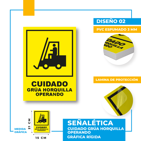 Cuidado Grúa Horquilla Operando