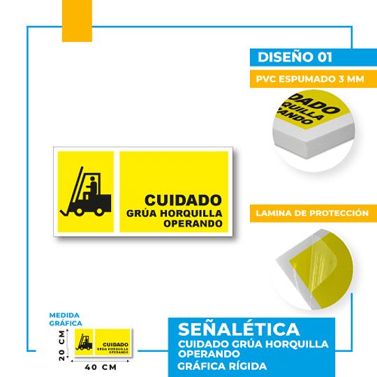 Cuidado Grúa Horquilla Operando