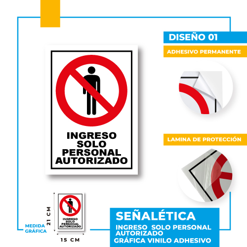Señaletica Area Restringida Solo Personal Autorizado
